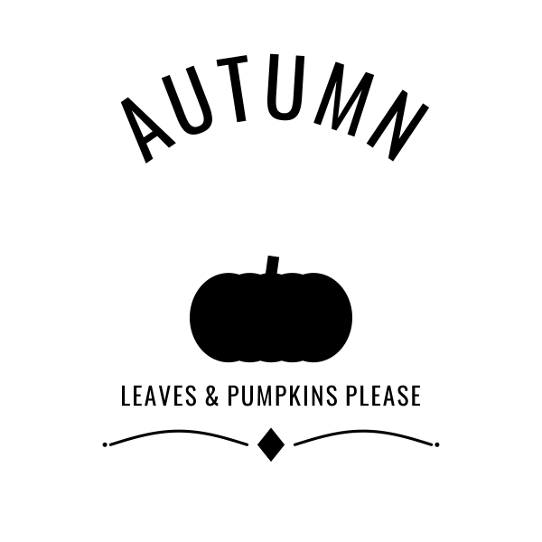 Autumn Leaves & Pumpkins Please SVG cut file