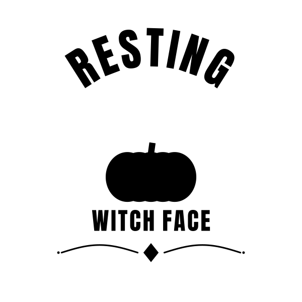 Resting Witch Face SVG cut file
